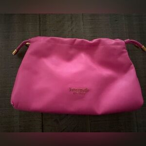 kate spade Bright Pink Wristlet Clutch with Gold Logo